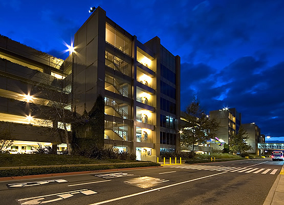 parking lot at night